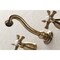 Kingston Brass KS3123NX Two-Handle Wall Mount Bathroom Faucet, Antique Brass KS3123NX - alternate 4